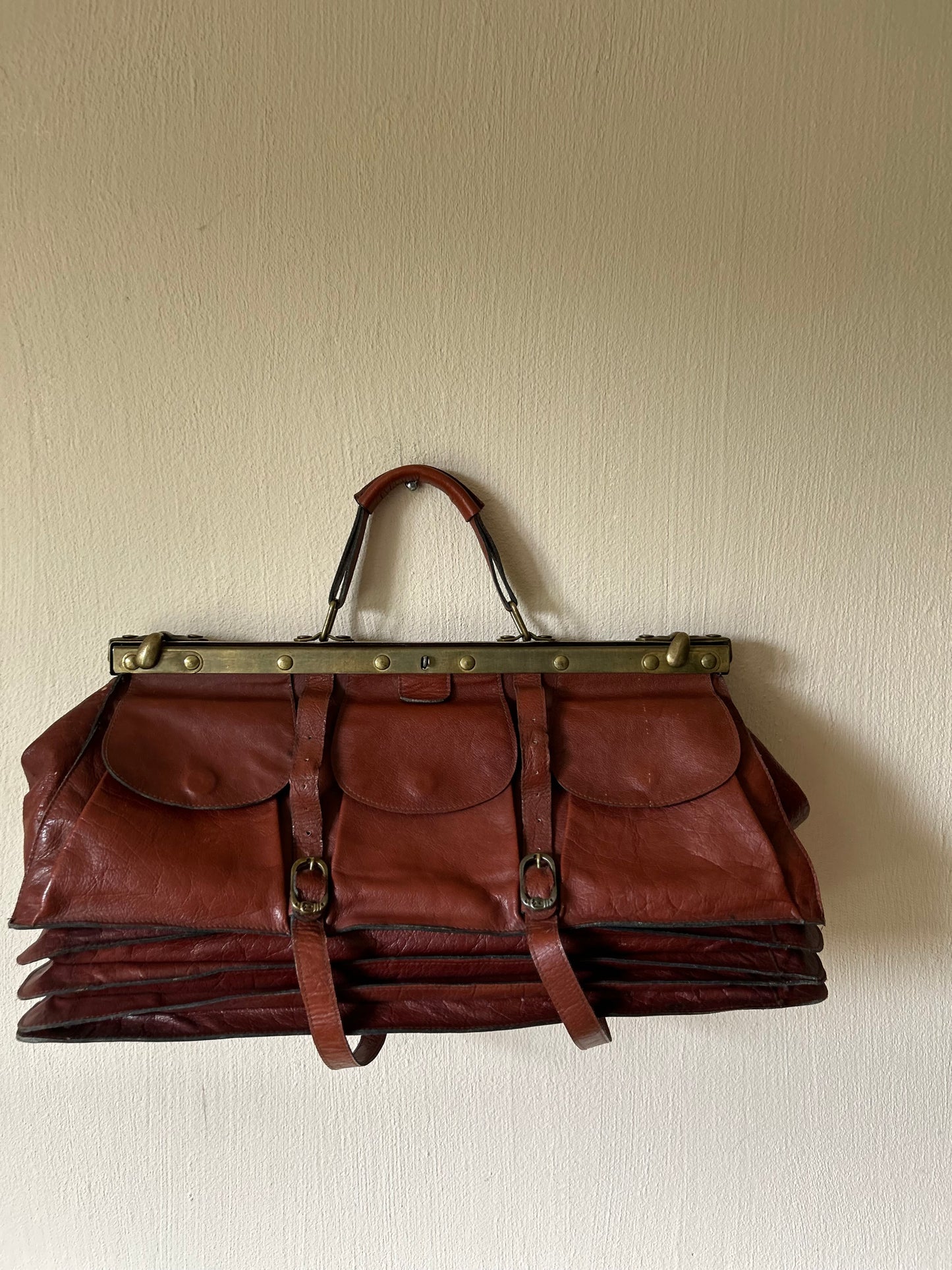 Antique leather valise