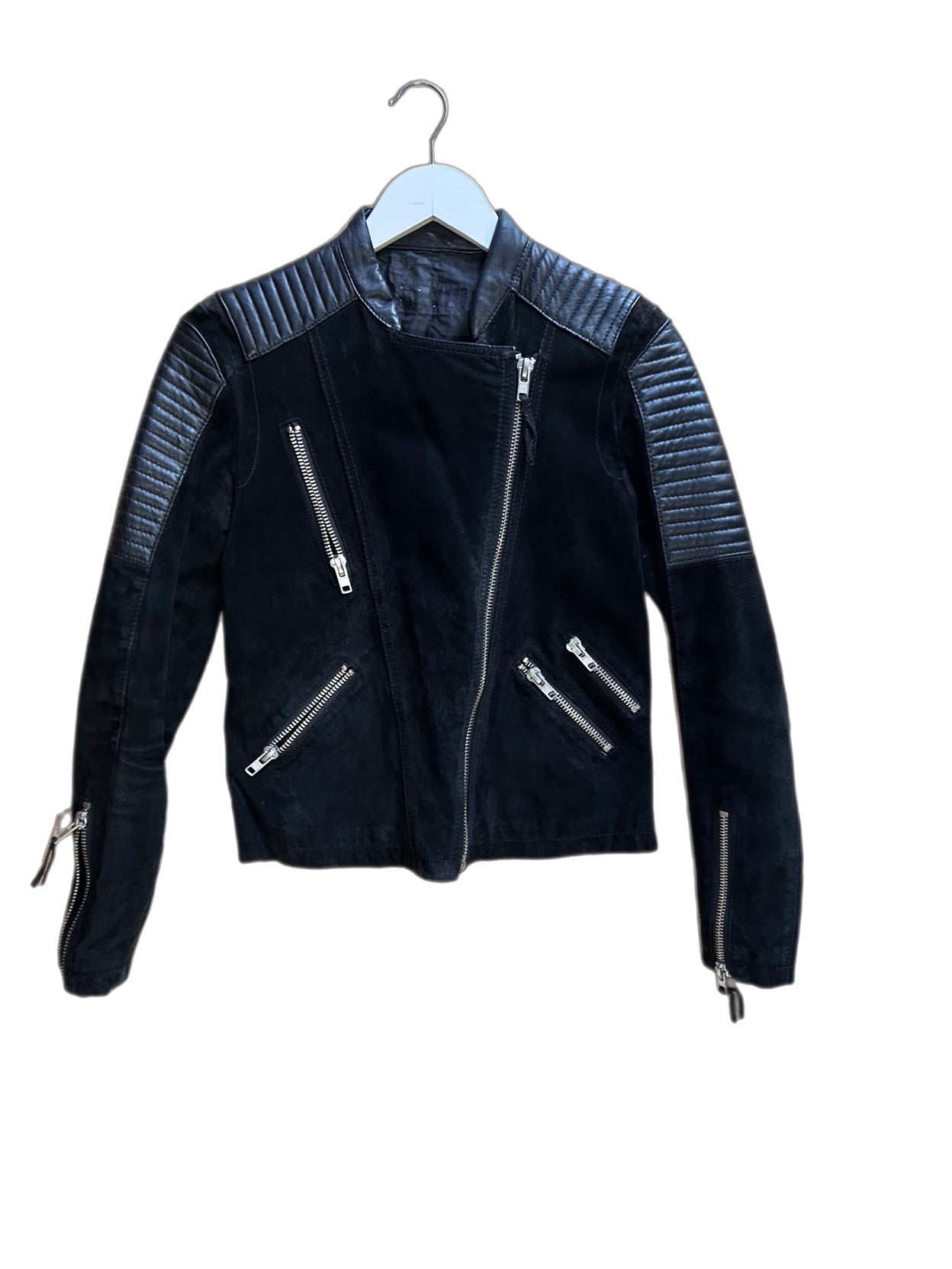 Vintage suede biker jacket