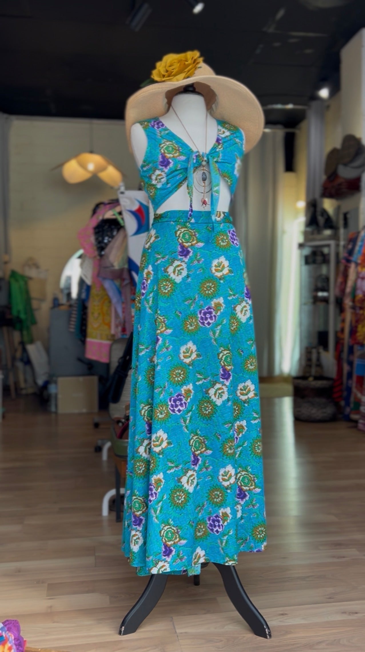 70s boho two piece set