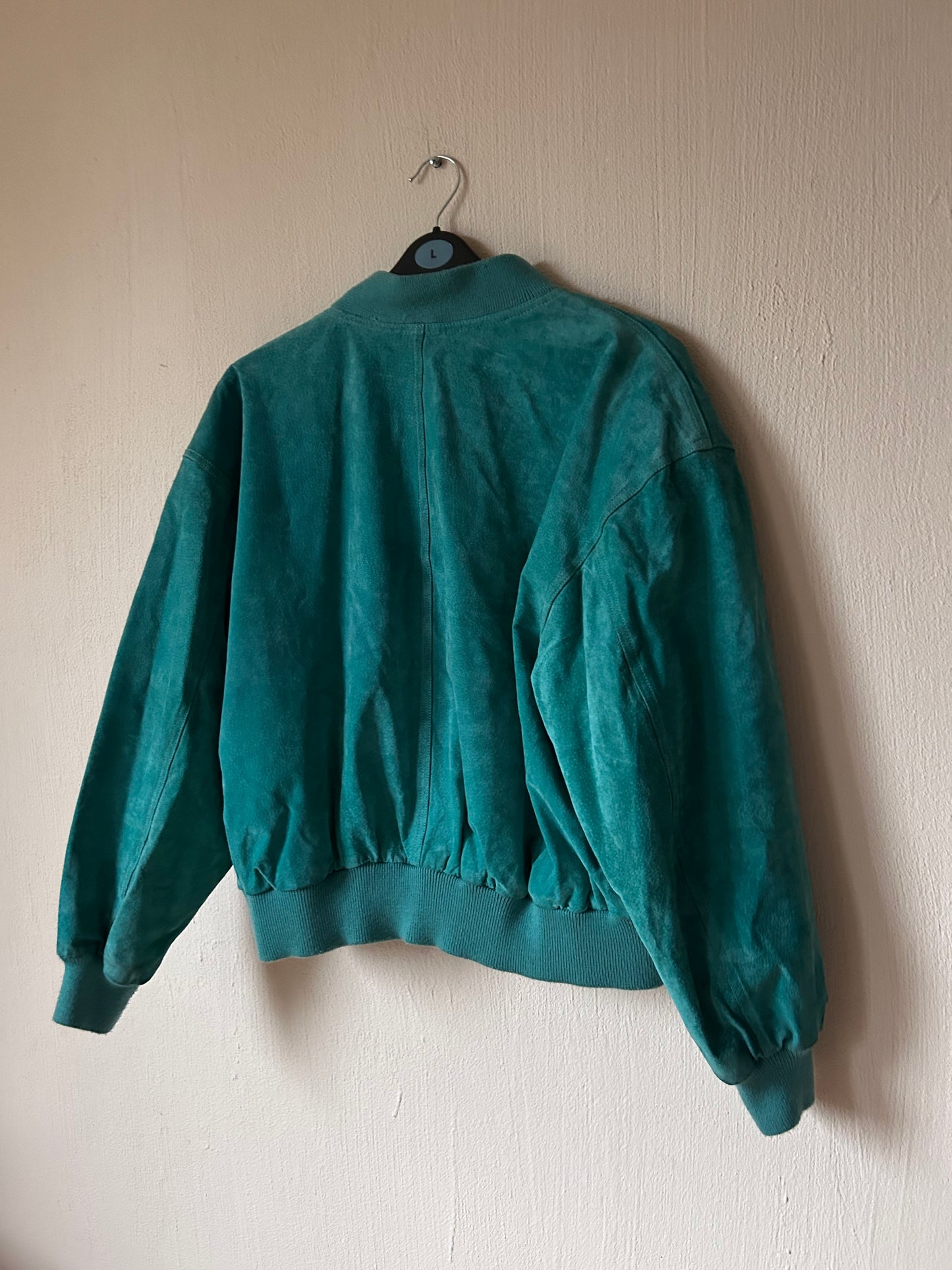 Vintage suede bomber 90s (L)