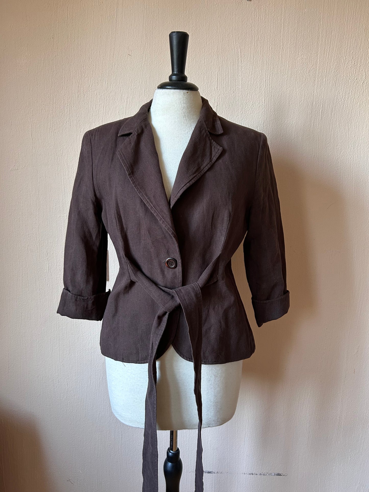 Max Mara belted linen jacket