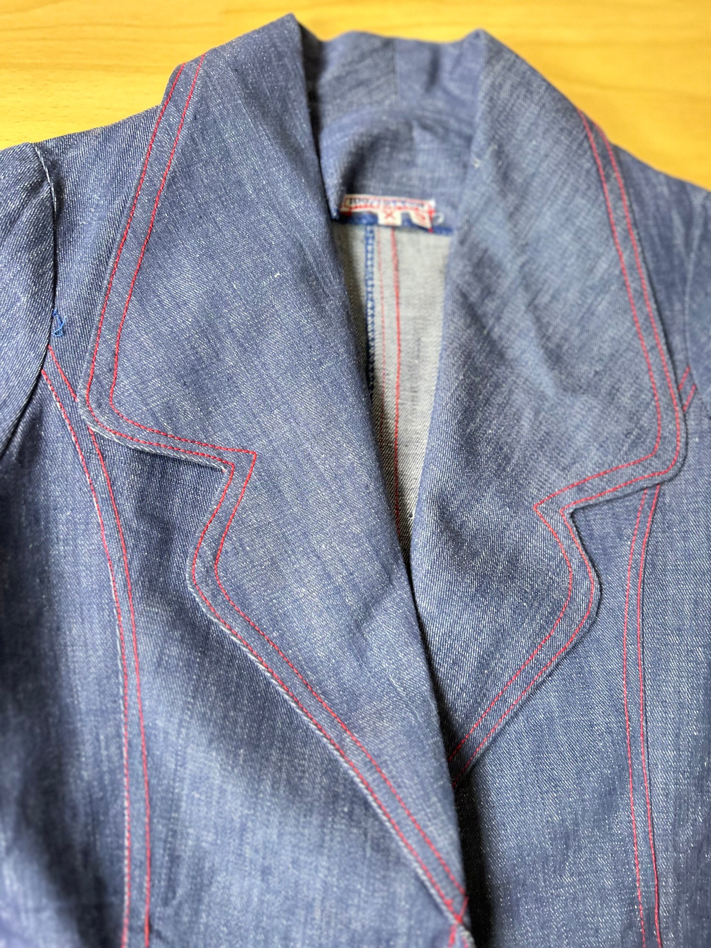 70s vintage denim blazer