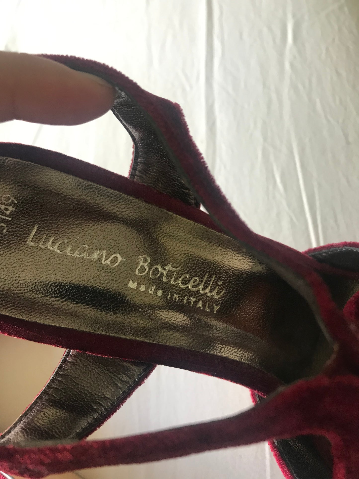 Luciano Boticelli velvet sandals 38