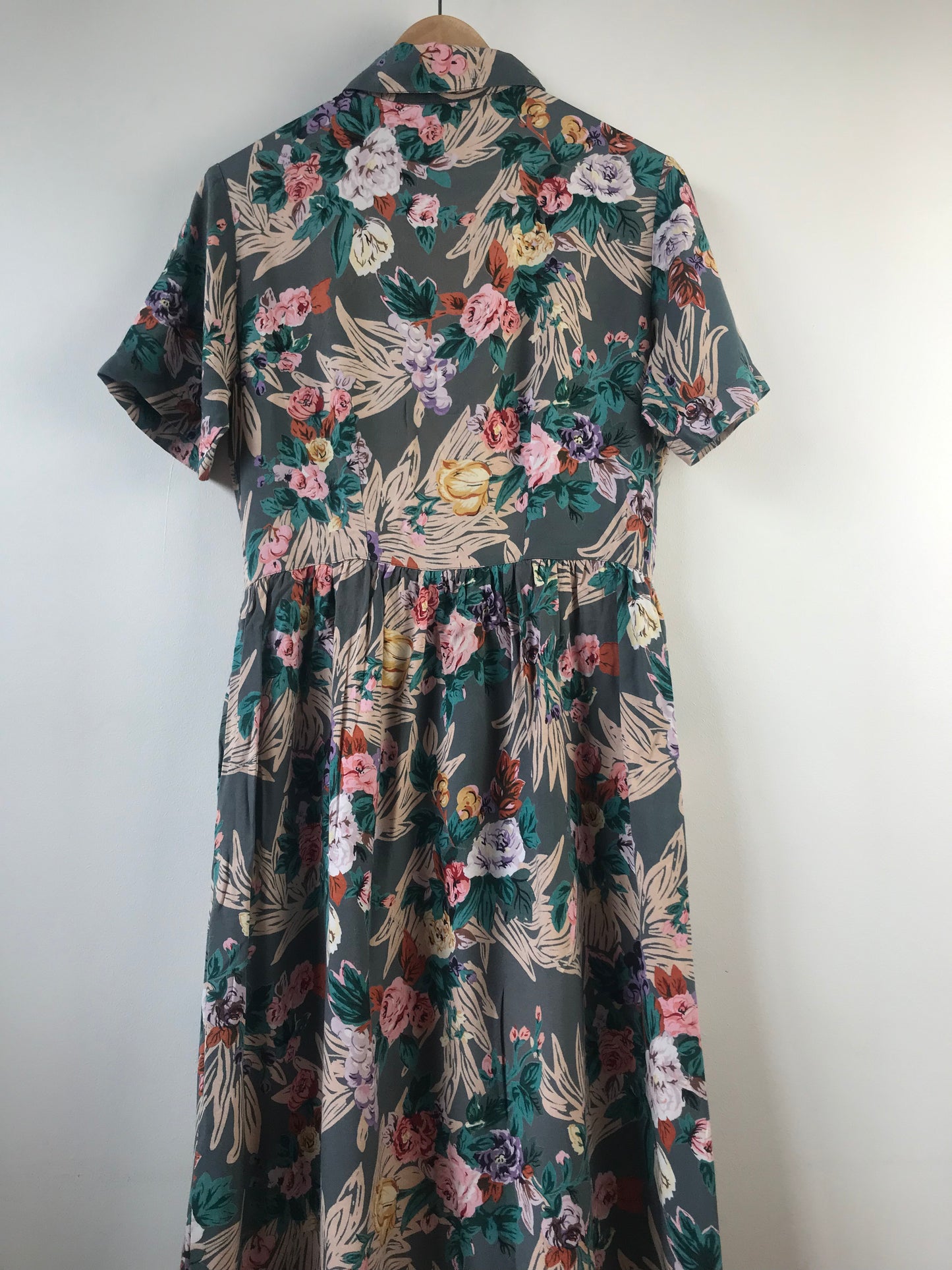 Vintage floral print long dress