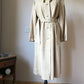 Suede look maxi vintage trenchcoat