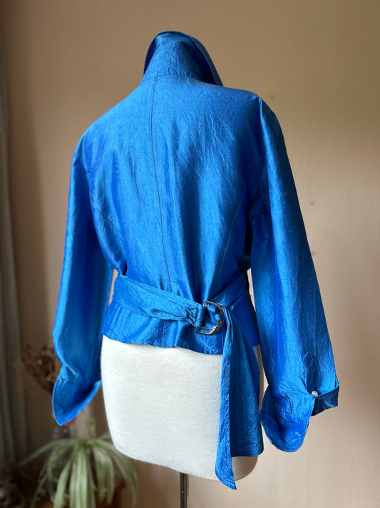 Wrap silk blouse