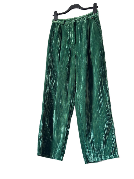 Pleated high waist wide leg trousers