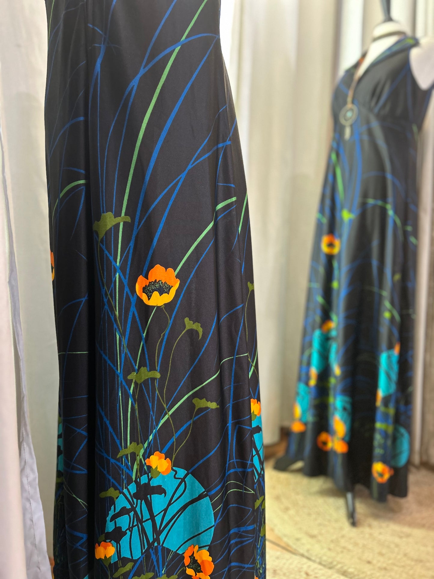 70s vintage maxi dress