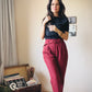 High waist carot pants