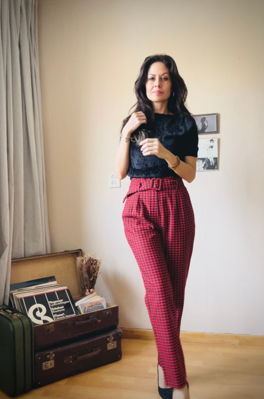 High waist carot pants