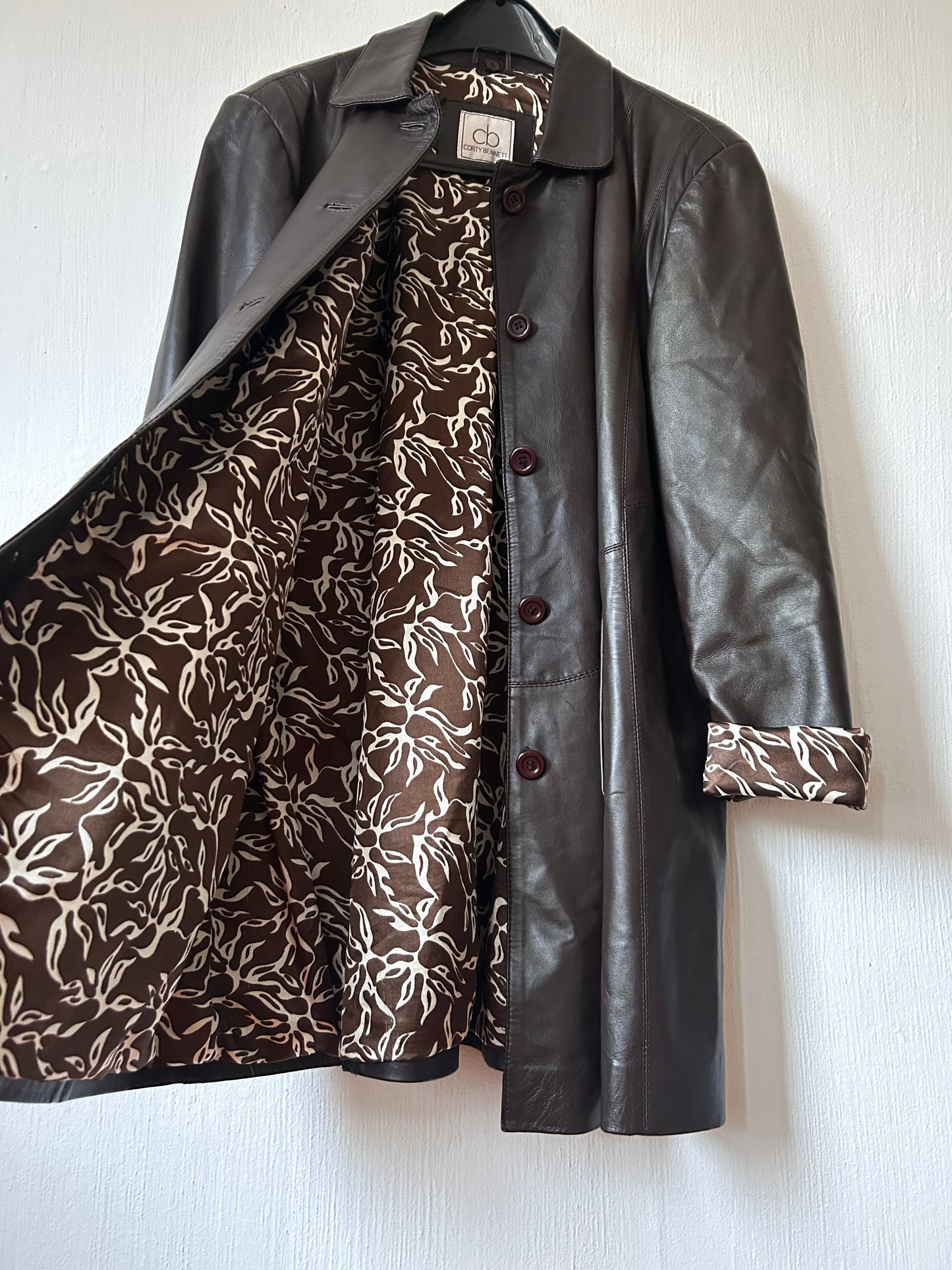 80s vintage leather coat