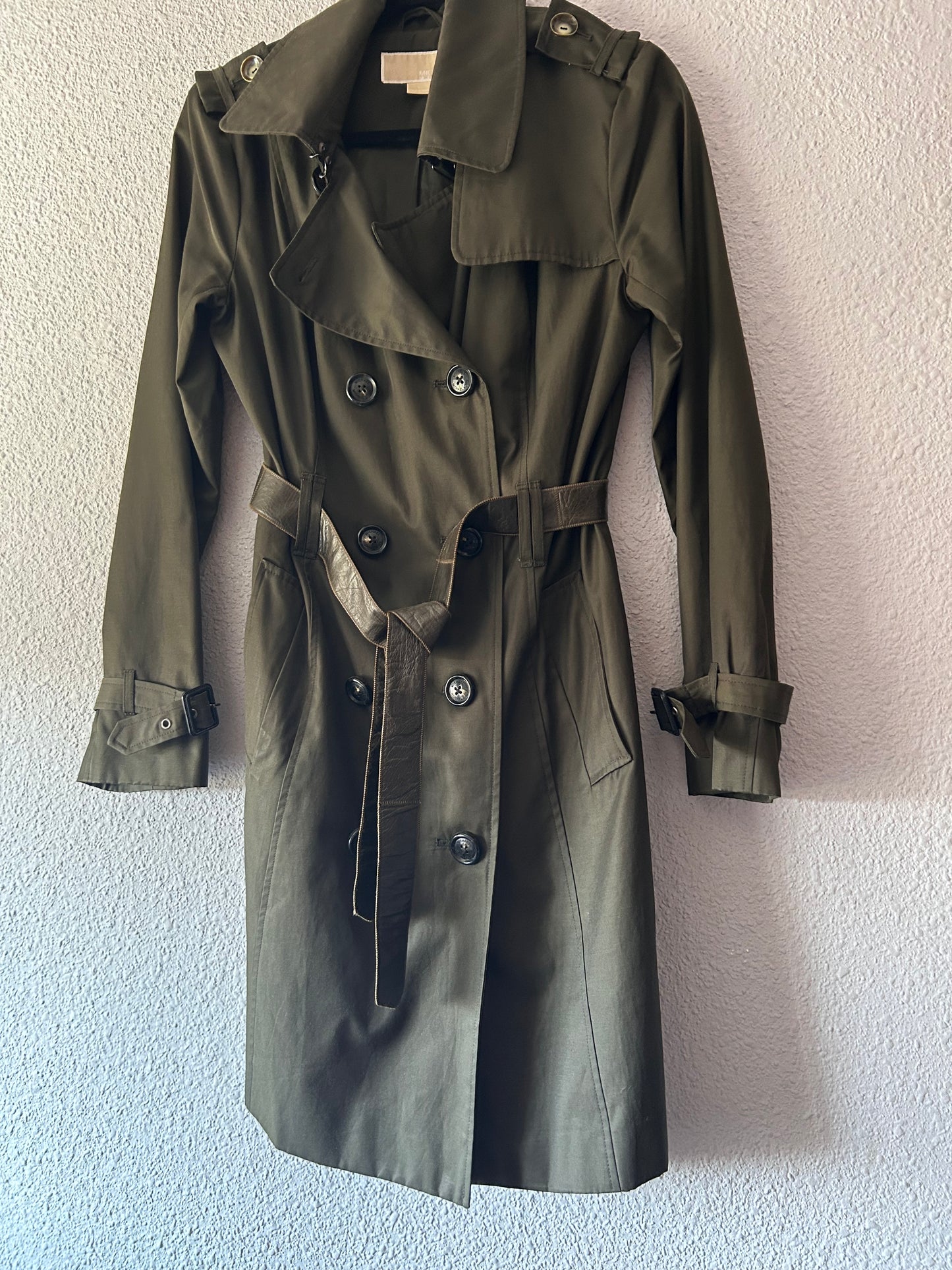 MICHAEL Michael Kors Olive Green Trench Coat – Size S