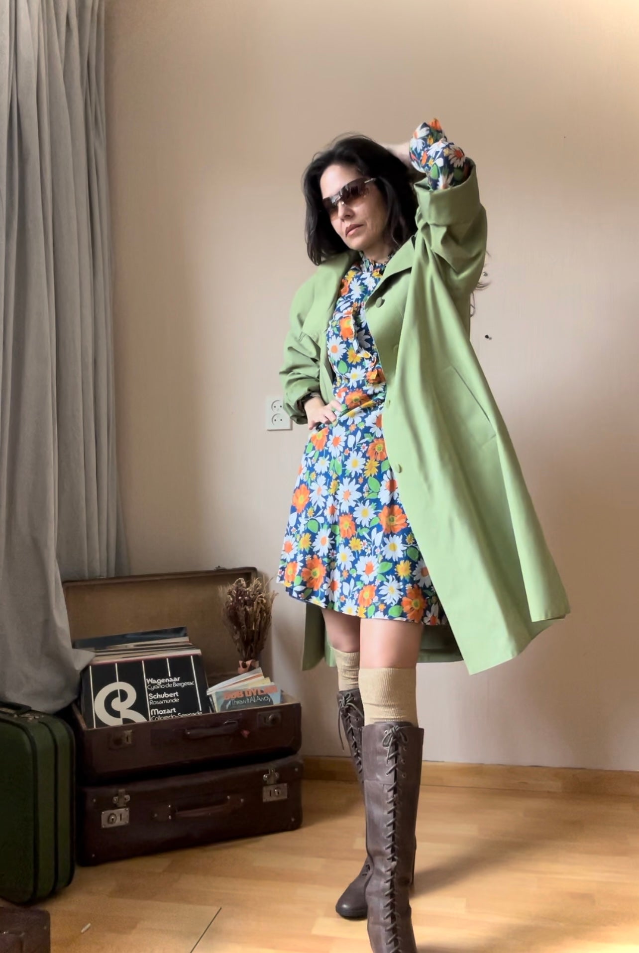 Vintage midi trench coat