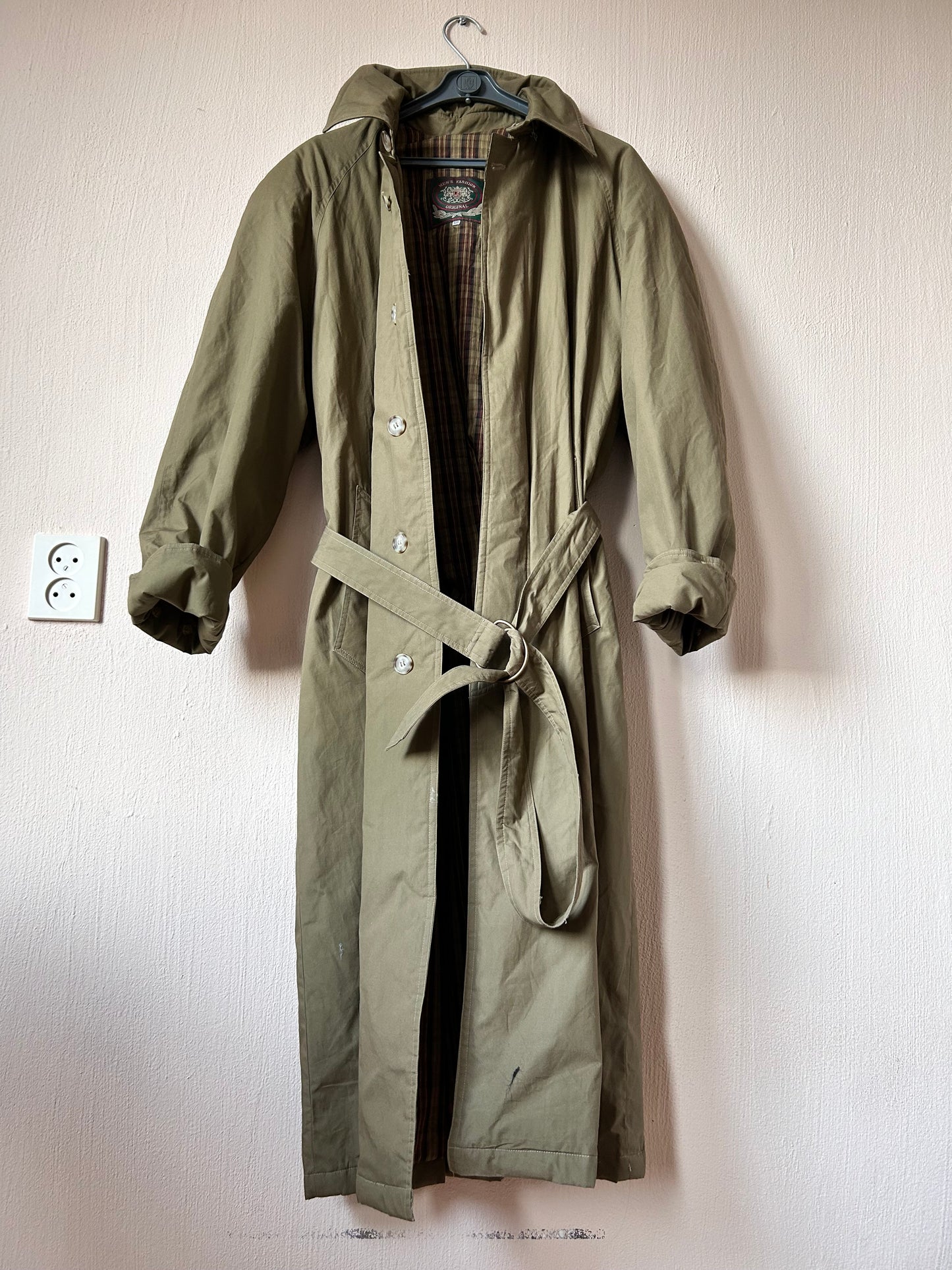 Vintage maxi trench coat XL