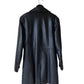 Vintage black leather coat