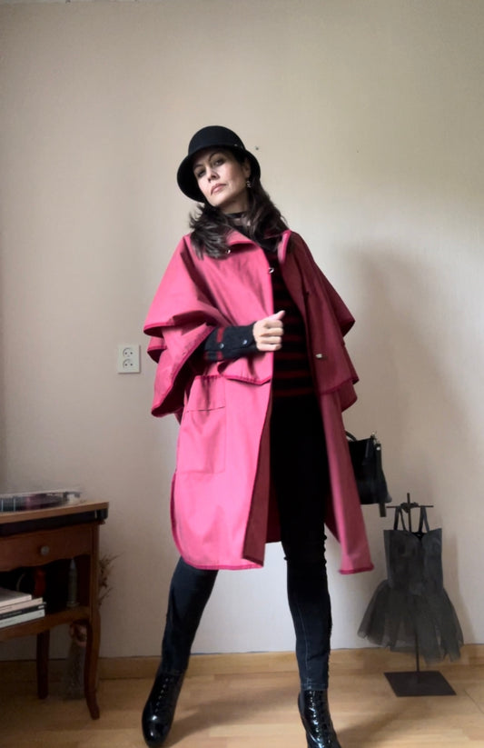 Vintage cape raincoat