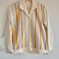 Vintage French Marie Seugnet Striped Knit Jacket / Cardigan (M)