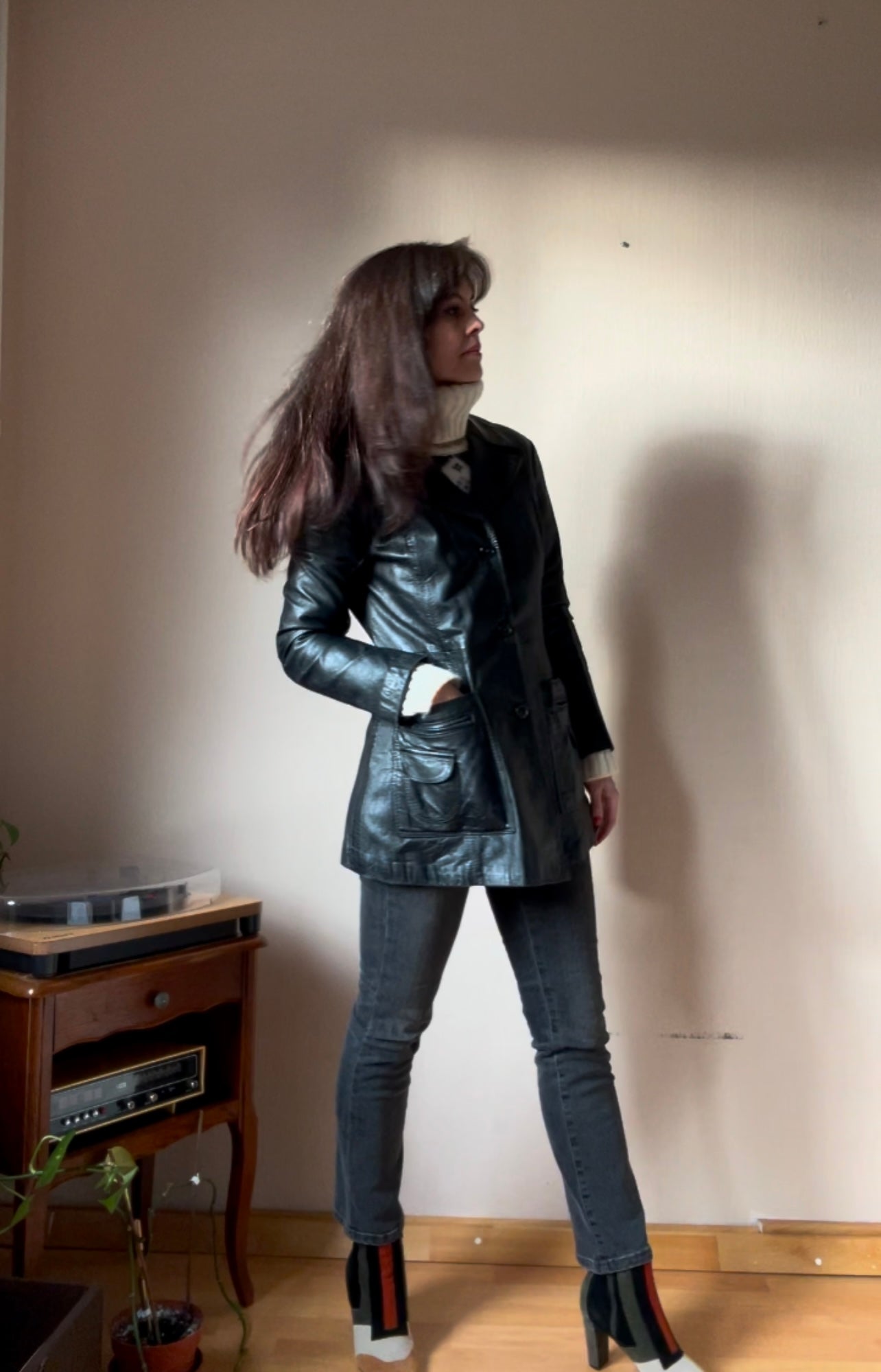 Vintage leather coat