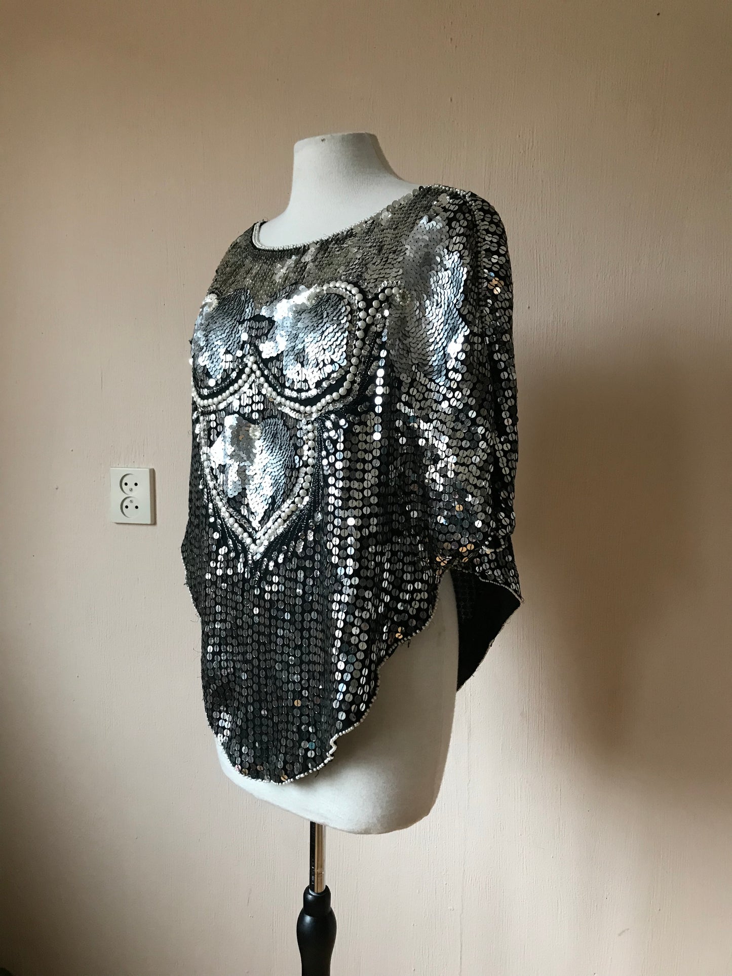 Full sequin butterfly top