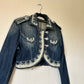 Embroidered denim bolero