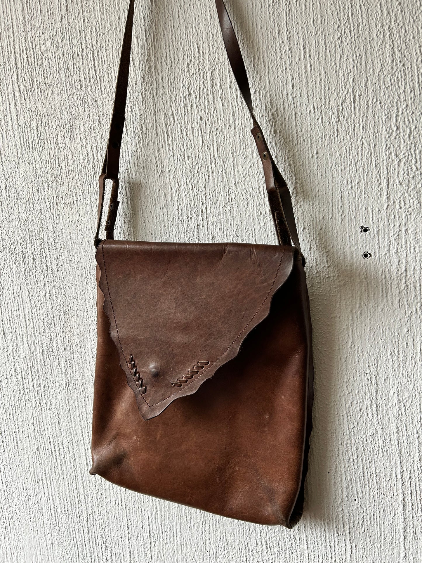 Vintage leather tote bag