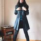 Vintage black leather coat