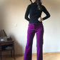 Purple velvet pants (L)