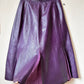 Purple leather vintage skirt