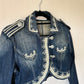 Embroidered denim bolero