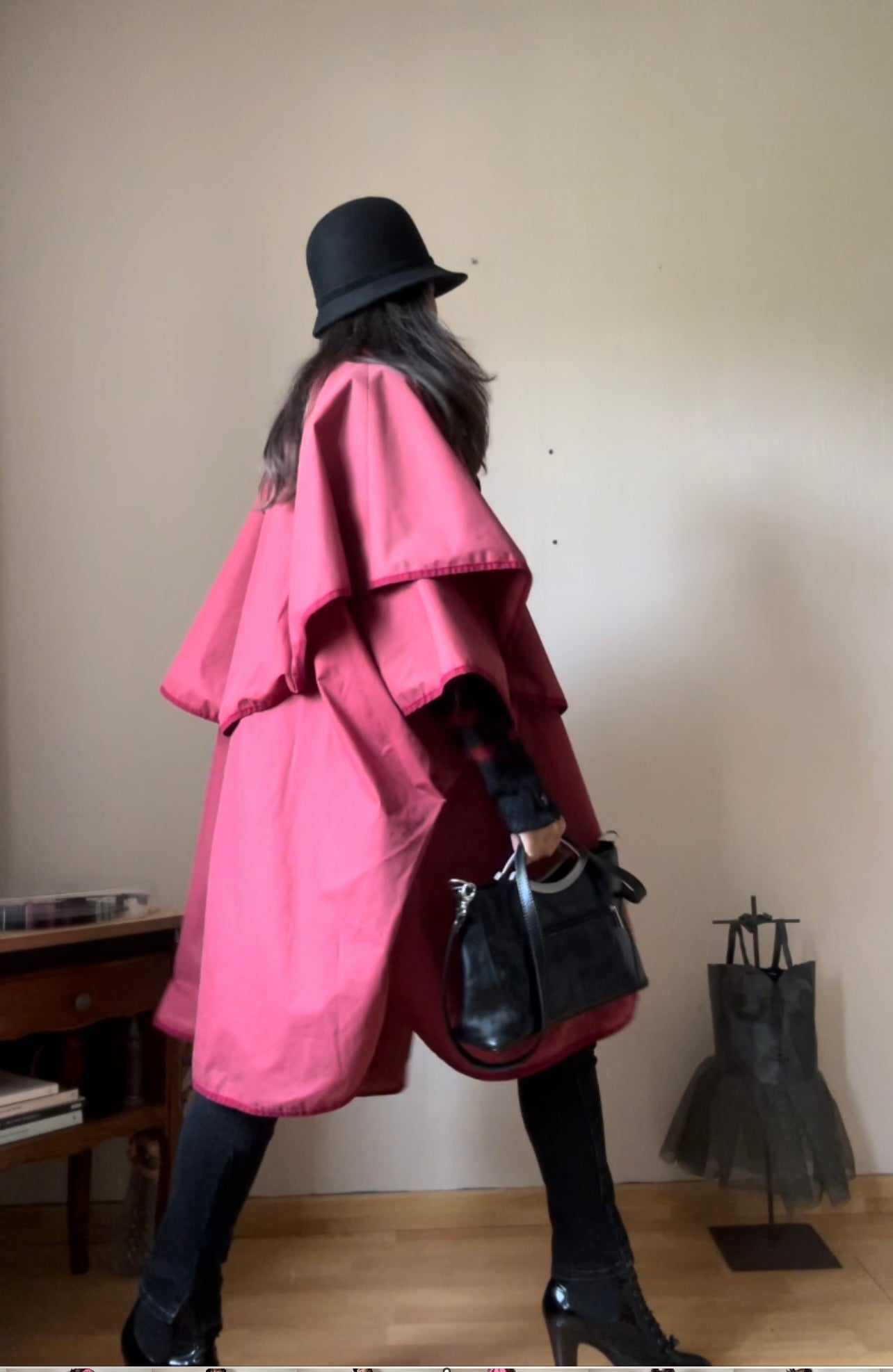 Vintage cape raincoat