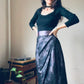 Vintage satin & lace cocktail skirt