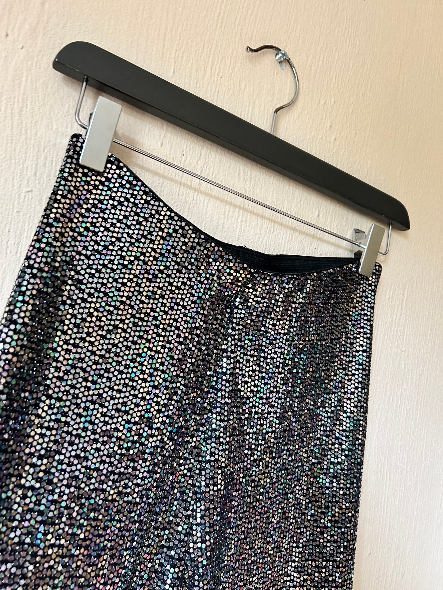 Glittery flared leggings