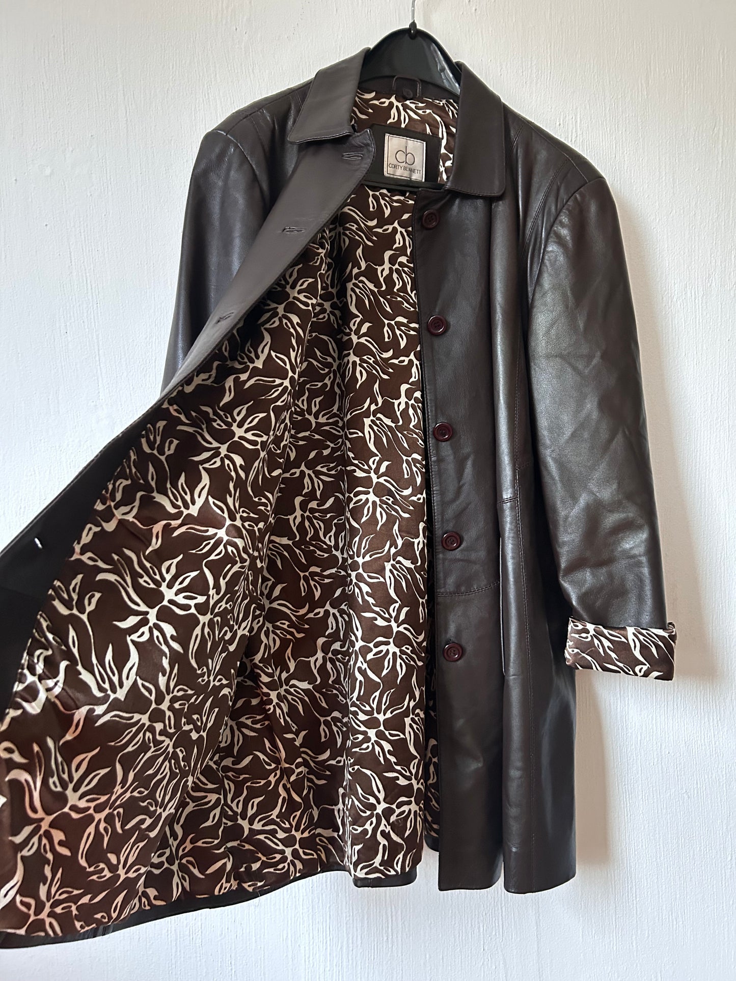 80s vintage leather coat