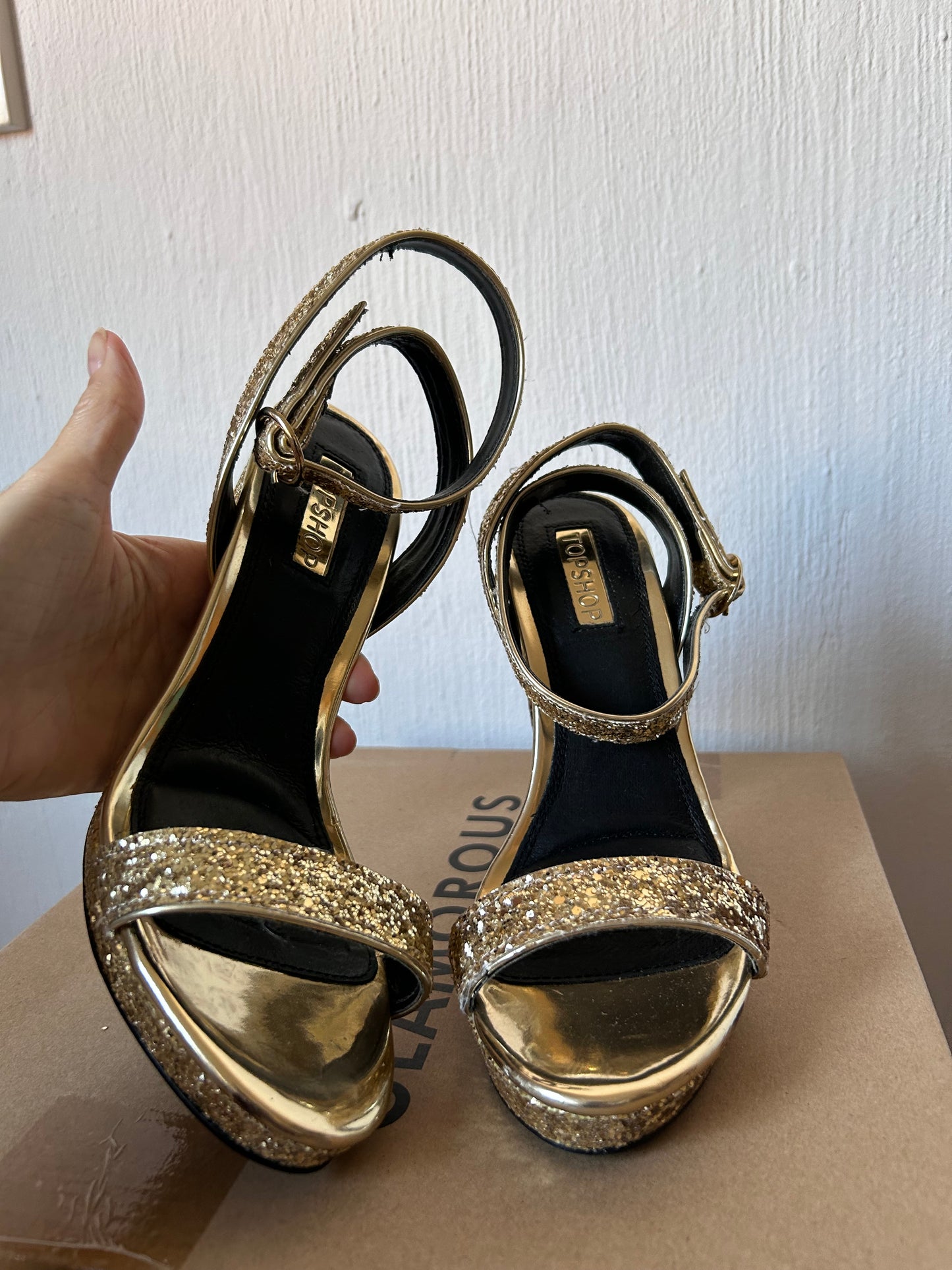 Full sequin topshop sandals