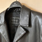 Vintage black leather coat