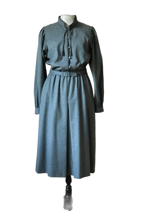 Belted wool dress