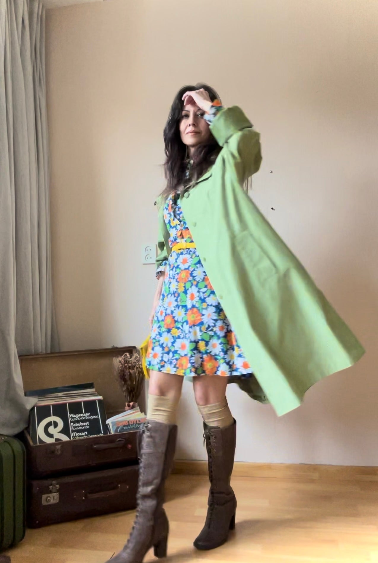 Vintage midi trench coat