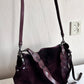 Jimmy Choo burgondy suede shoulder bag