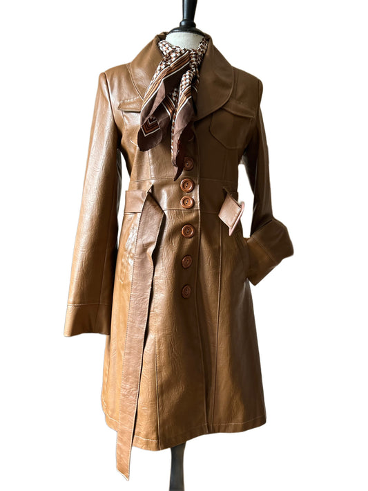 70s vintage belted trench coat