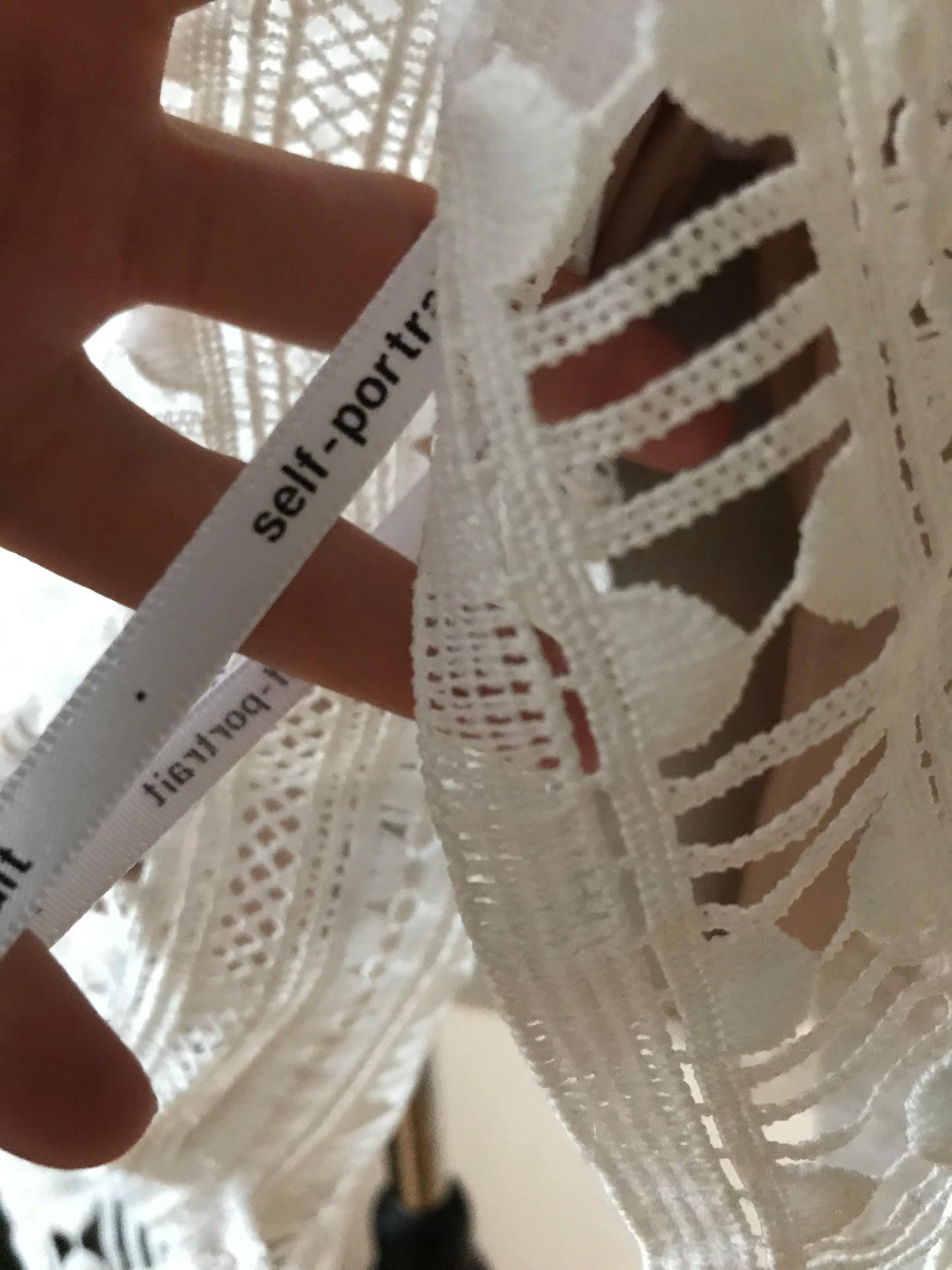 Self-Portrait guipure lace mini dress