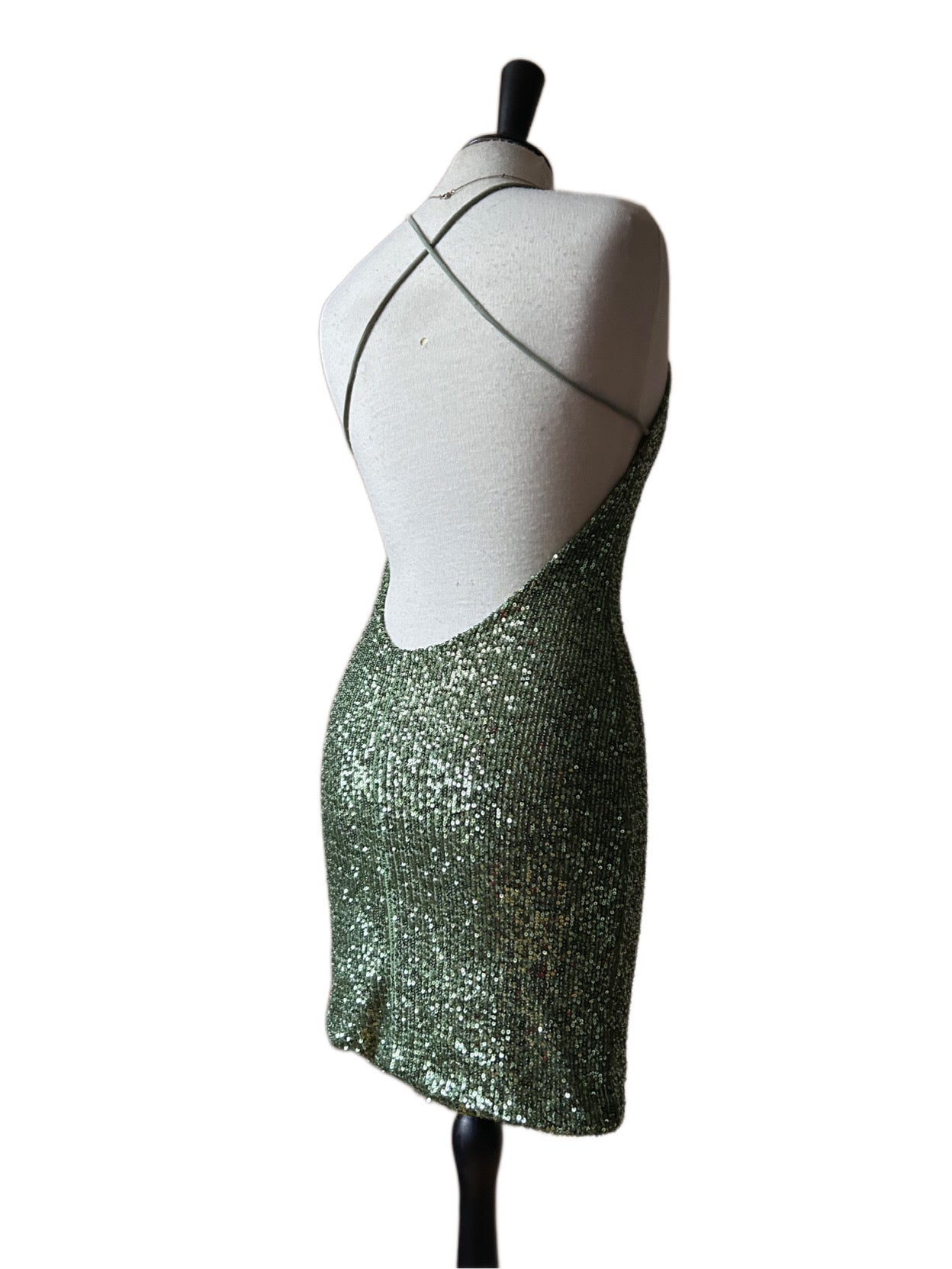 Open back sequin party dress