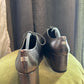 ⁠Calvin Klein Metallic Pewter / Silver Platform Oxford Derby Shoes⁠ 39