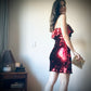 Red sequin christmas party dress