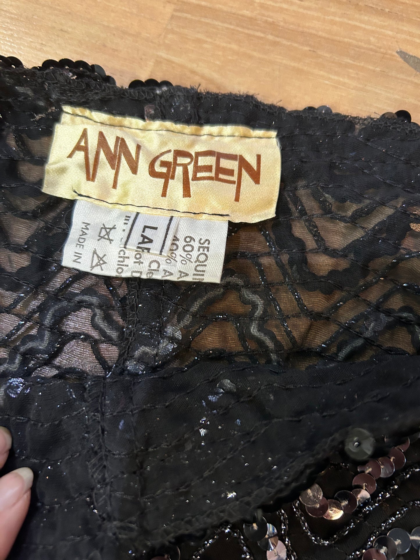 Ann Green full sequin party top