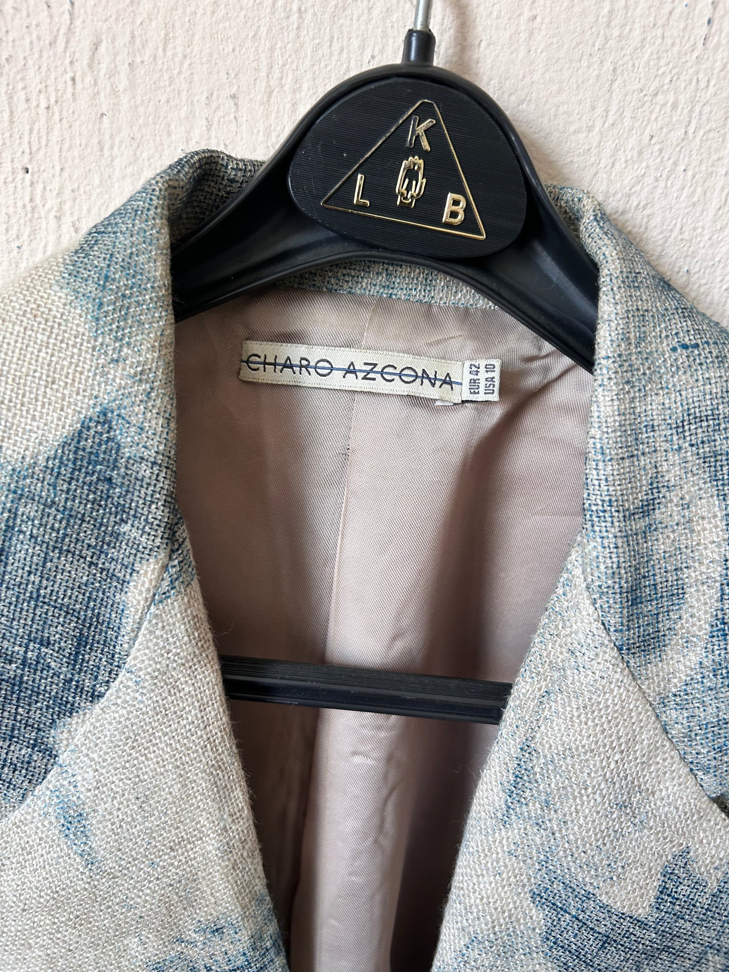 Charo Azcona linen skirt suit