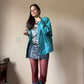 Turquoise leather jacket