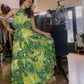 Long belted summer dress