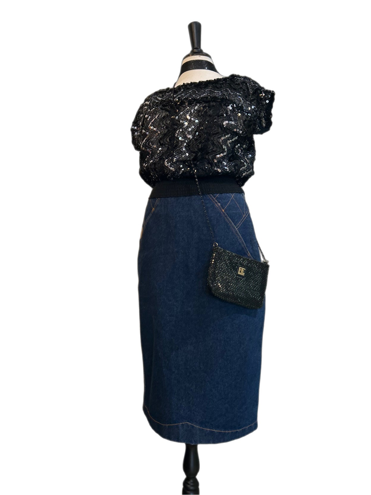 Ann Green full sequin party top