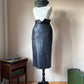 80s Maxi leather skirt (M/L)