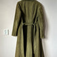 Maxi corduroy belted trench coat